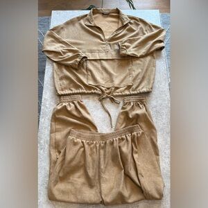 SHEIN Tan Two-Piece Set